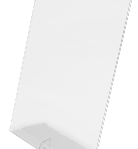 deflecto Tafelstandaard met visitekaarthouder, A4 staand formaat