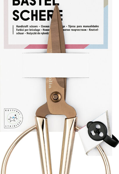 folia Knutselschaar rosegoud, scherpe punt, lengte: ca. 145 mm