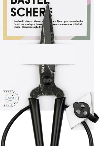 folia Knutselschaar vintage zwart, puntig, lengte: ca. 145 mm