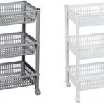 Plast Team opbergwagen met 3 manden, zilver