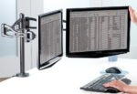 Fellowes dubbele monitorarm Vista, zwart