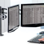 Fellowes dubbele monitorarm Vista, zwart