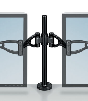 Fellowes dubbele monitorarm Vista, zwart
