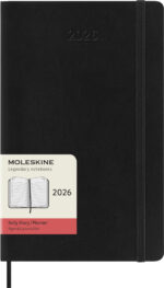 MOLESKINE Agenda 2026, Dagelijks, L/A5, Softcover, zwart