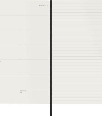 MOLESKINE Weekagenda 2026, L/A5, Softcover, zwart