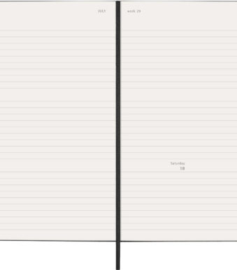 MOLESKINE Weekagenda 2026, L/A5, Hardcover, Zwart