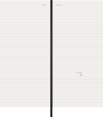 MOLESKINE Weekagenda 2026, L/A5, Softcover, zwart