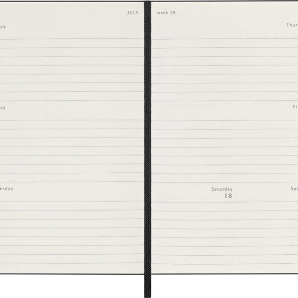 MOLESKINE zakagenda 2026, weekoverzicht, pocket A6 formaat, hardcover, zwart