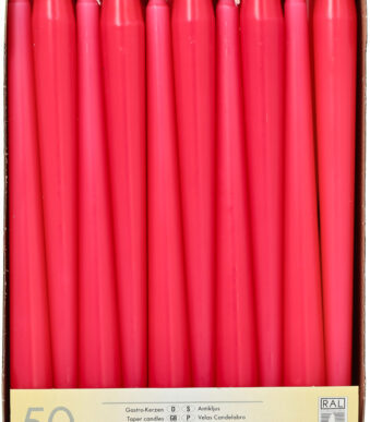 STARPAK Kandelaarkaarsen, 22 mm, fuchsia, 50 stuks