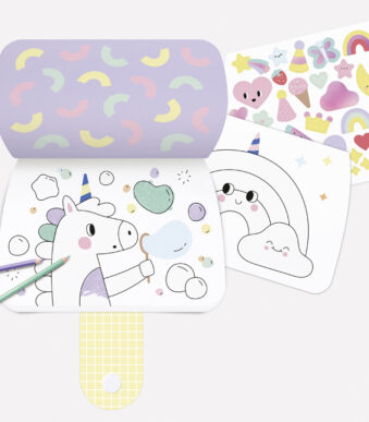 folia Sticker-kleurboek Rainbow Dreams met 15 vellen en stickers