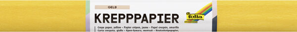 Folia Crêpepapier op rol, 500 mm x 2,5 m, geel