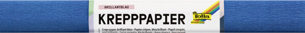 folia Crêpepapier op rol, 500 mm x 2,5 m, briljantblauw