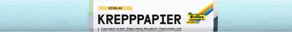 folia Crêpepapier op rol, 500 mm x 2,5 m, ijsblauw