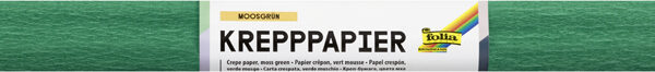 folia Crêpepapier op rol, 500 mm x 2,5 m, mosgroen