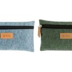 Herlitz etui plat groengemêleerd