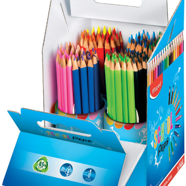 Maped driekantige kleurpotloden Color'Peps, schoolpakket 144 stuks