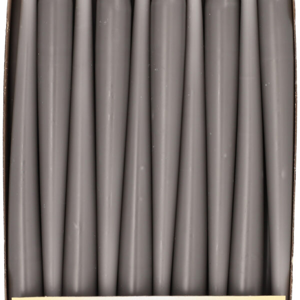 STARPAK Kaarsen voor kandelaar, 22 mm, grijs, set van 50