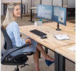 Fellowes Reflex dubbele monitorarm, zwart