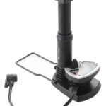 FISCHER fietspomp met manometer, geschikt voor alle ventielen