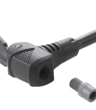 FISCHER fietspomp met manometer, geschikt voor alle ventielen