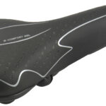 Elastomeren trekkingfietszadel, zwart/wit