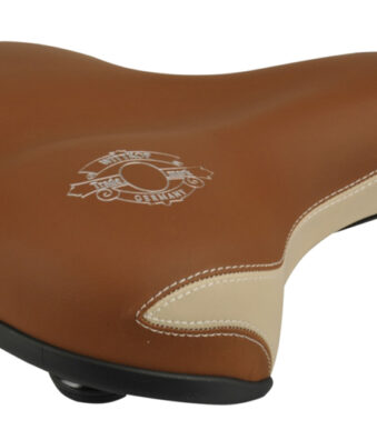 FISCHER Toerfietszadel met elastomeer, cappuccino