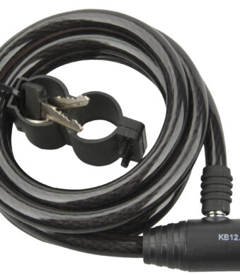 Fiets-kabelslotverlengkabel, 1,80 meter, zwart