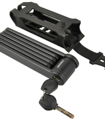 Opvouwbaar fietsslotsysteem met houder, lengte 85 cm