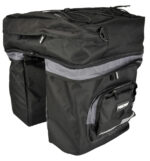 FISCHER fietstas voor bagagedrager, 3-delig, zwart