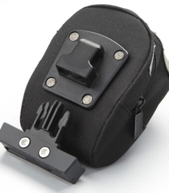 Fietszadeltasje, zwart/grijs