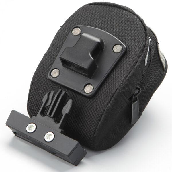 Fietszadeltasje, zwart/grijs