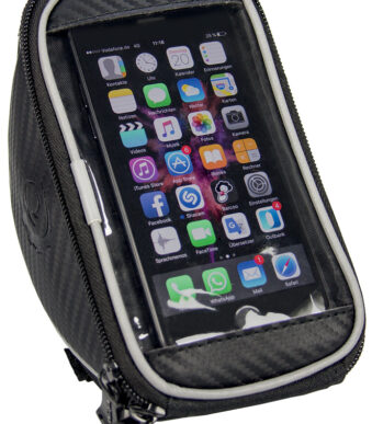 Stuurtas met smartphonenvak, zwart