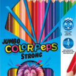 Maped driehoekige kleurpotloden JUMBO COLOR'PEPS STRONG, 12 stuks in etui