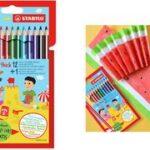 STABILO Trio dikke driekantige kleurpotloden, etui 12+1 promotie