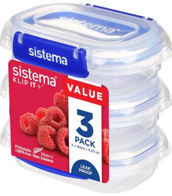 Sistema vershouddoos KLIP IT PLUS, 180 ml, blauw, set van 3
