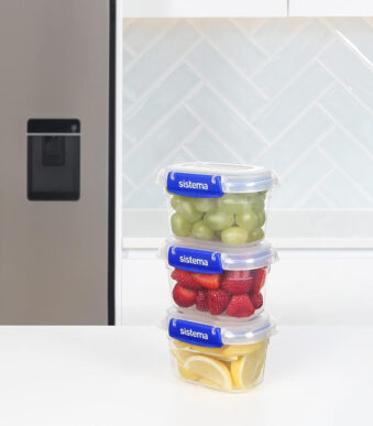 Sistema bewaardozen KLIP IT PLUS, 400 ml, blauw, set van 3