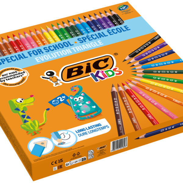 BIC KIDS driehoekige kleurpotloden Evolution Triangle, 144 stuks