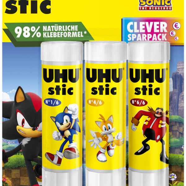 UHU Lijmstift stic SONIC, 3 x 21 g, in blister