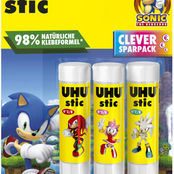 UHU Lijmstift stic SONIC, 3 stuks van 8,2 g, Blister