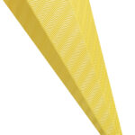 folia Schoolkegel knutselpakket, 3D-golfkarton, zeshoekig, geel