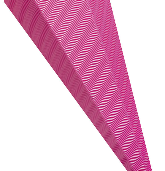 folia Zeshoekige schoolkegel van 3D-golfkarton, roze