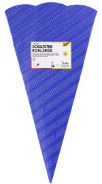 folia Schoolkegel karton, 3D-golfkarton, zeshoekig, blauw