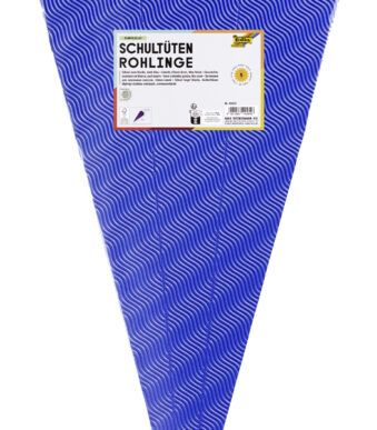 folia Schoolkegel karton, 3D-golfkarton, zeshoekig, blauw