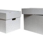 Opbergdoos compact, wit/grijs