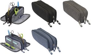 WEDO pennenetui Denim, polyester, blauw