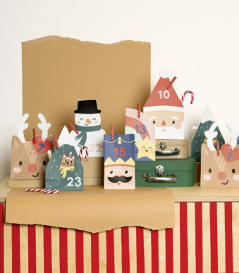 folia Adventskalender SANTA & FRIENDS, 72-delig