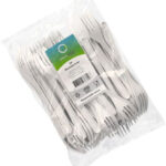 PAPSTAR Herbruikbare vorken, 185 mm, wit, 50 stuks