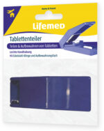 Lifemed Pillendeler met opbergvakje, blauw