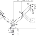 LogiLink Dubbele Monitorarm, aluminium, zilver