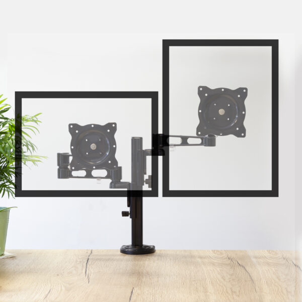 LogiLink Dubbele monitorarm, tot 66,04 cm (26"), zwart